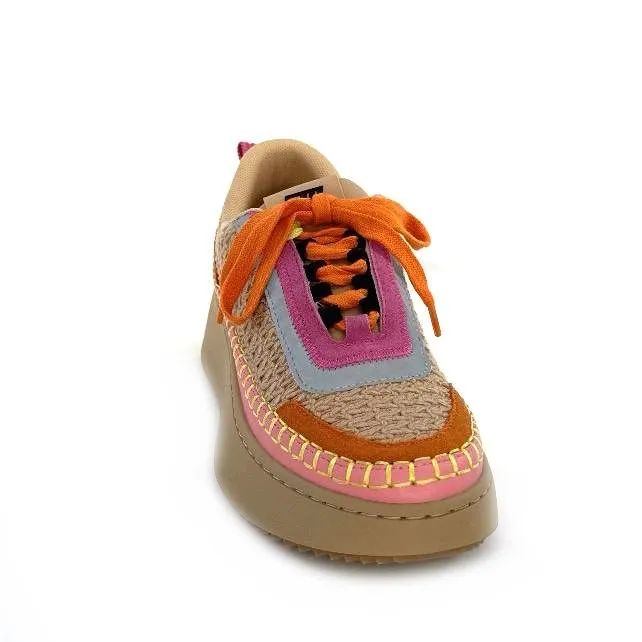 Steve Madden Double Take Textile Rose Orange Beige