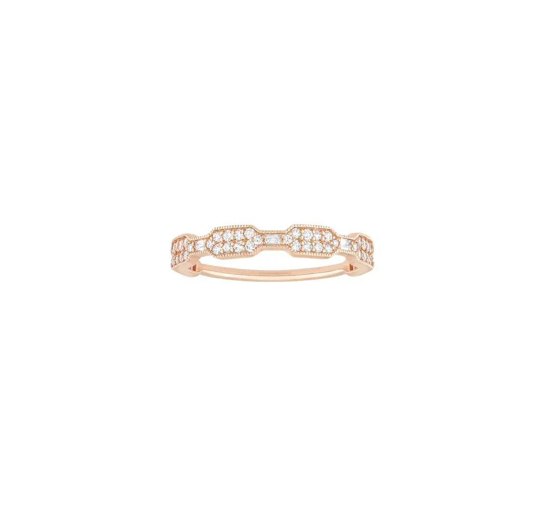 Stone Metropolis Ring in Rose Gold  