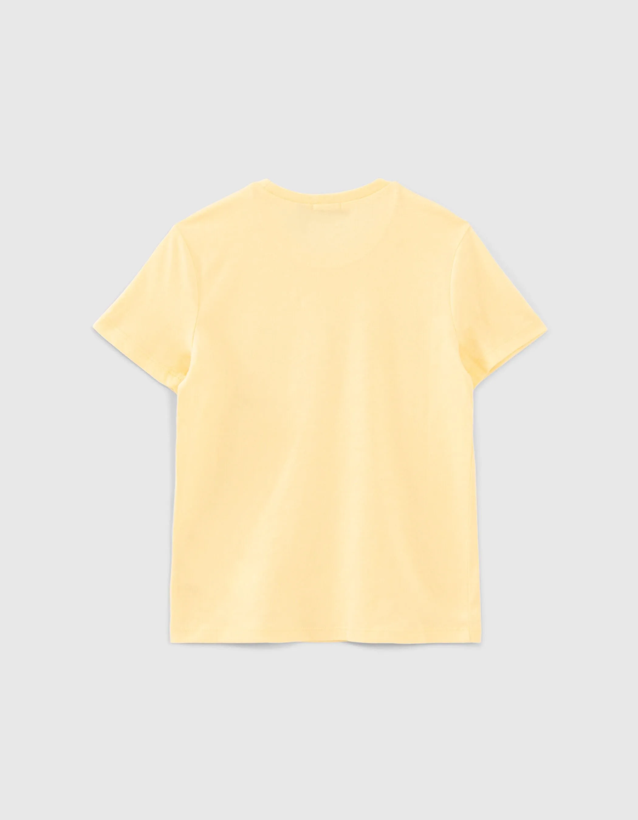 T-shirt jaune coton bio sequins réversibles