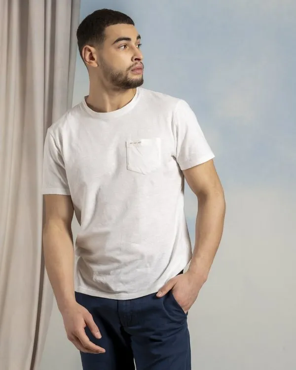 T-shirt poche poitrine ecru 