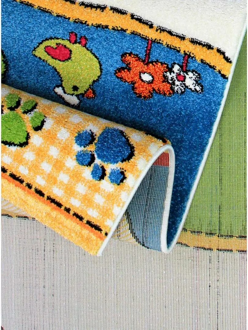 Tapis salon ANIMAUX OEKO-TEX® - Jaune