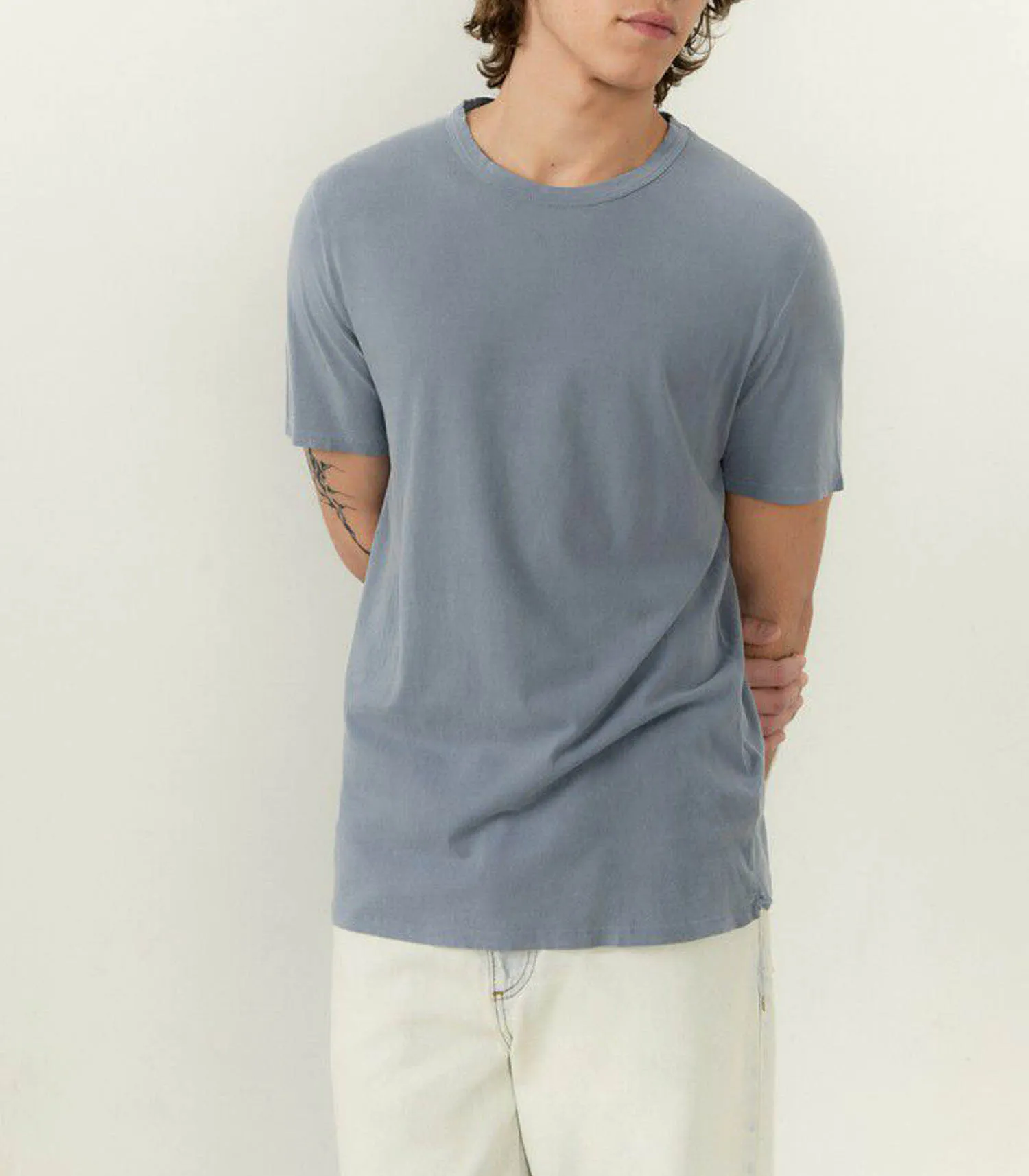 Tee-shirt Homme Devon Bleu Gris vintage American Vintage - Jane de Boy