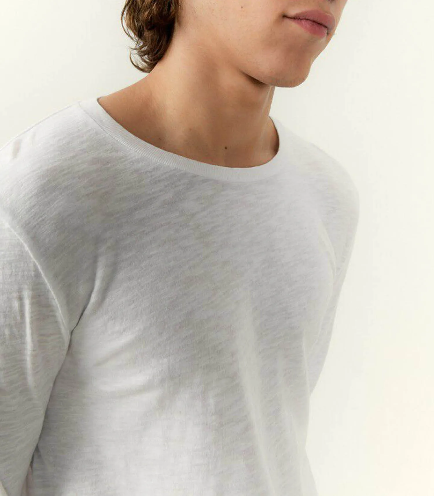 Tee-shirt à manches longues homme Bysapick Blanc American Vintage - Jane de Boy